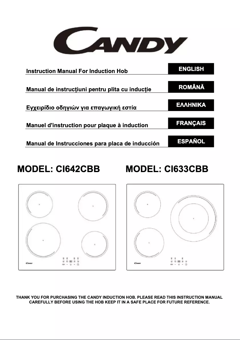 First page image of the manual for CI633CBB