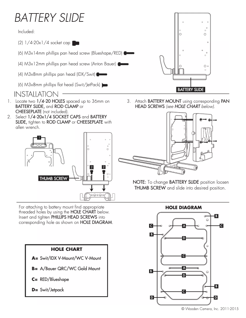 Page 1 of the manual User Manual Wooden Camera 156600