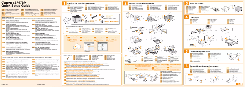 First page image of the manual for i-Sensys LBP6780x
