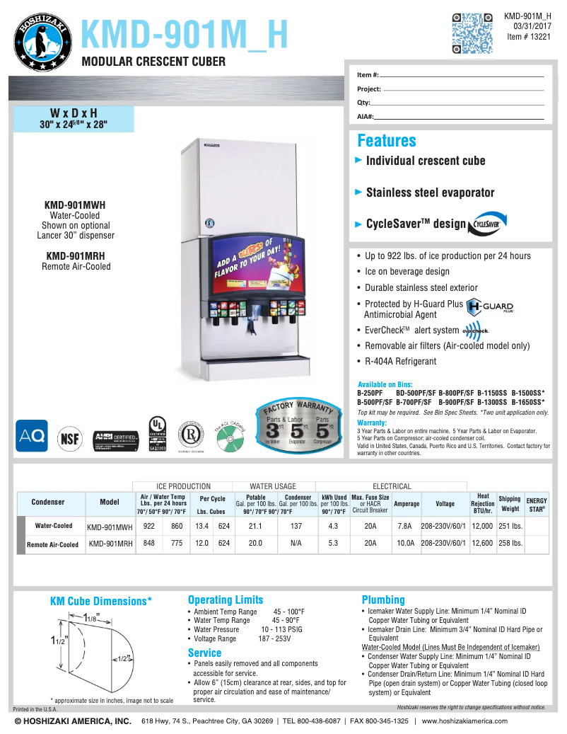 First page image of the manual for KMD-901MRH
