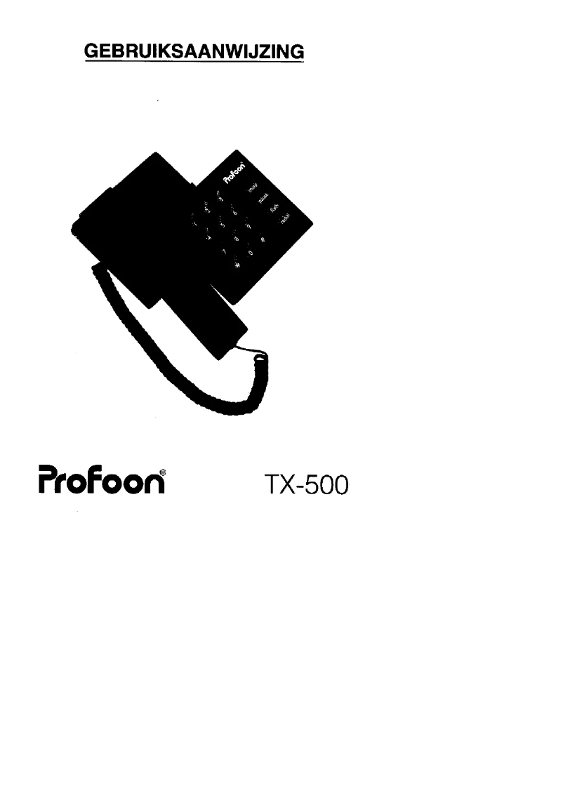 First page image of the manual for TX-500