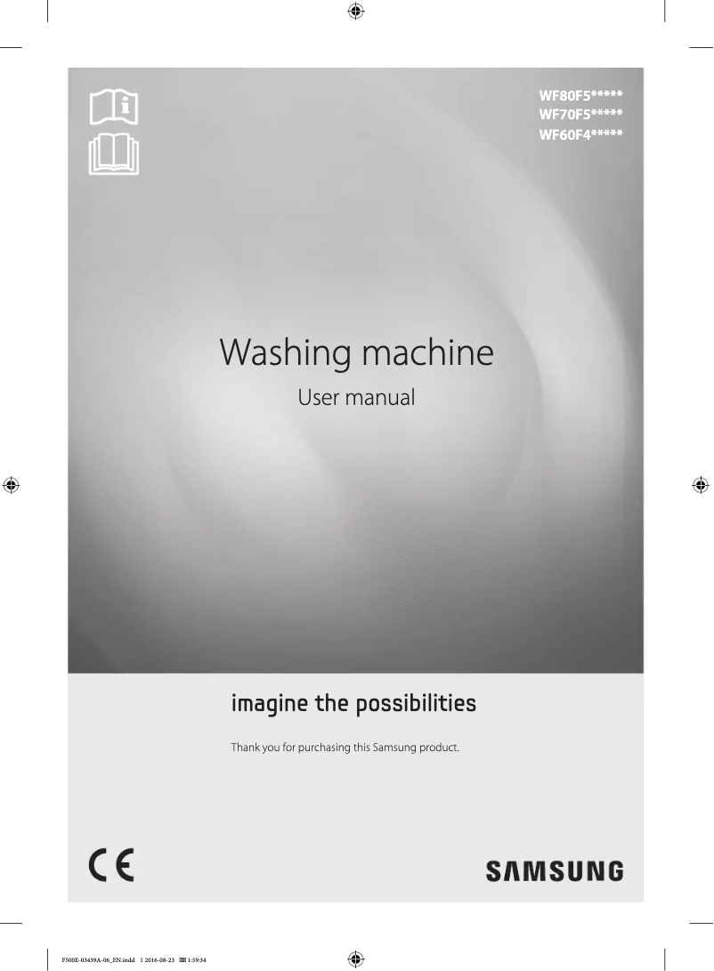 First page image of the manual for WF70F5EDW4X/EU