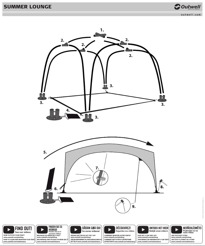 Page 1 of the manual User Manual Outwell Summer Lounge XL