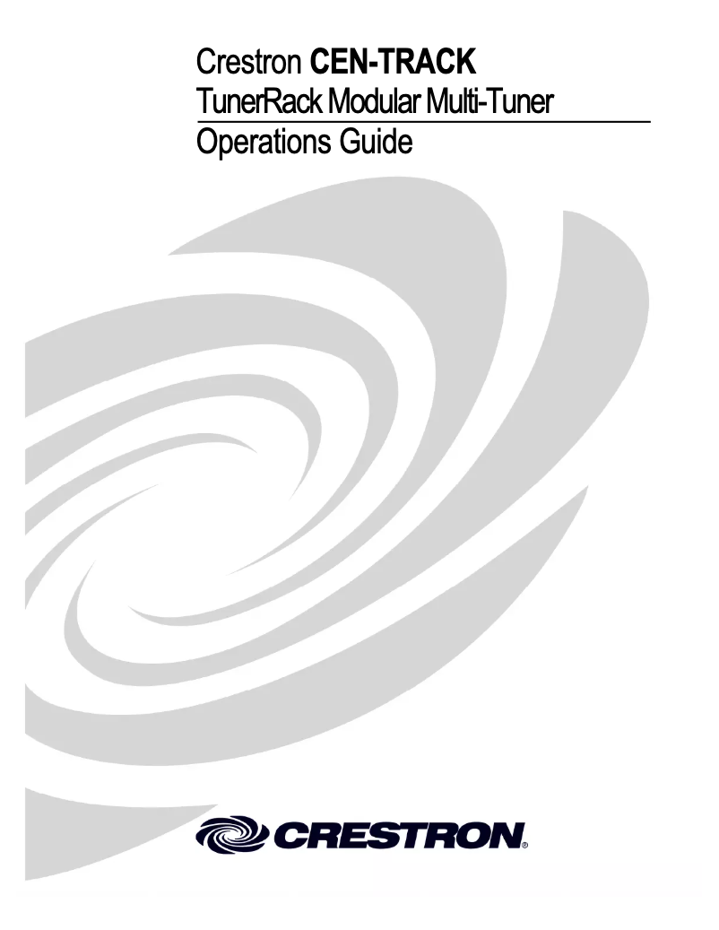 Image de la première page du manuel de l'appareil CEN-TRACK