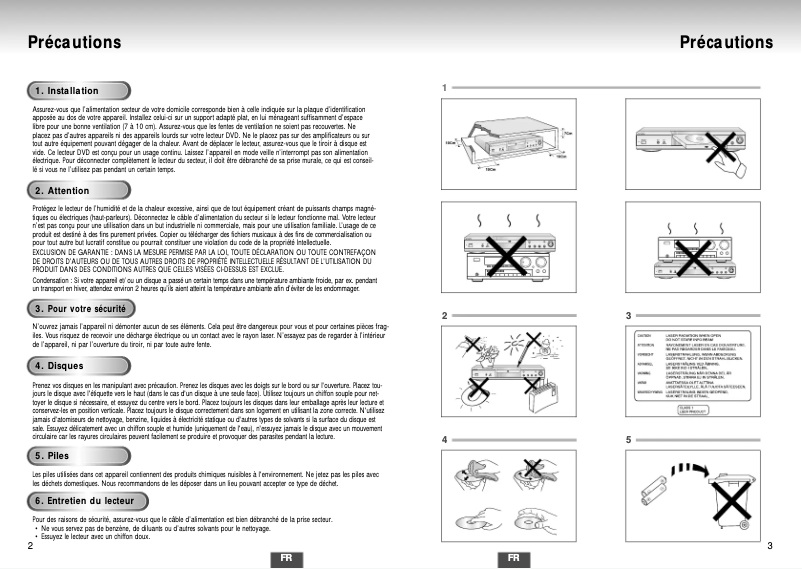 First page image of the manual for DVD-S425