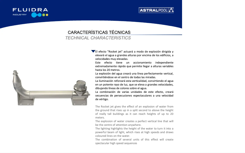 Page 1 of the manual User Manual AstralPool Rocket Jet H