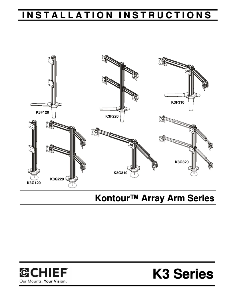 Page 1 of the manual User Manual Chief K3G220S