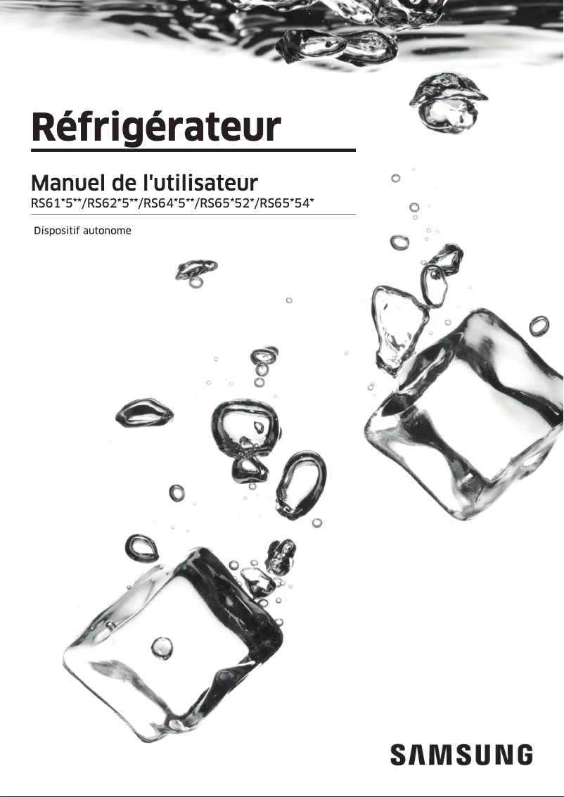 Page 1 of the manual User Manual Samsung RS64R53112A