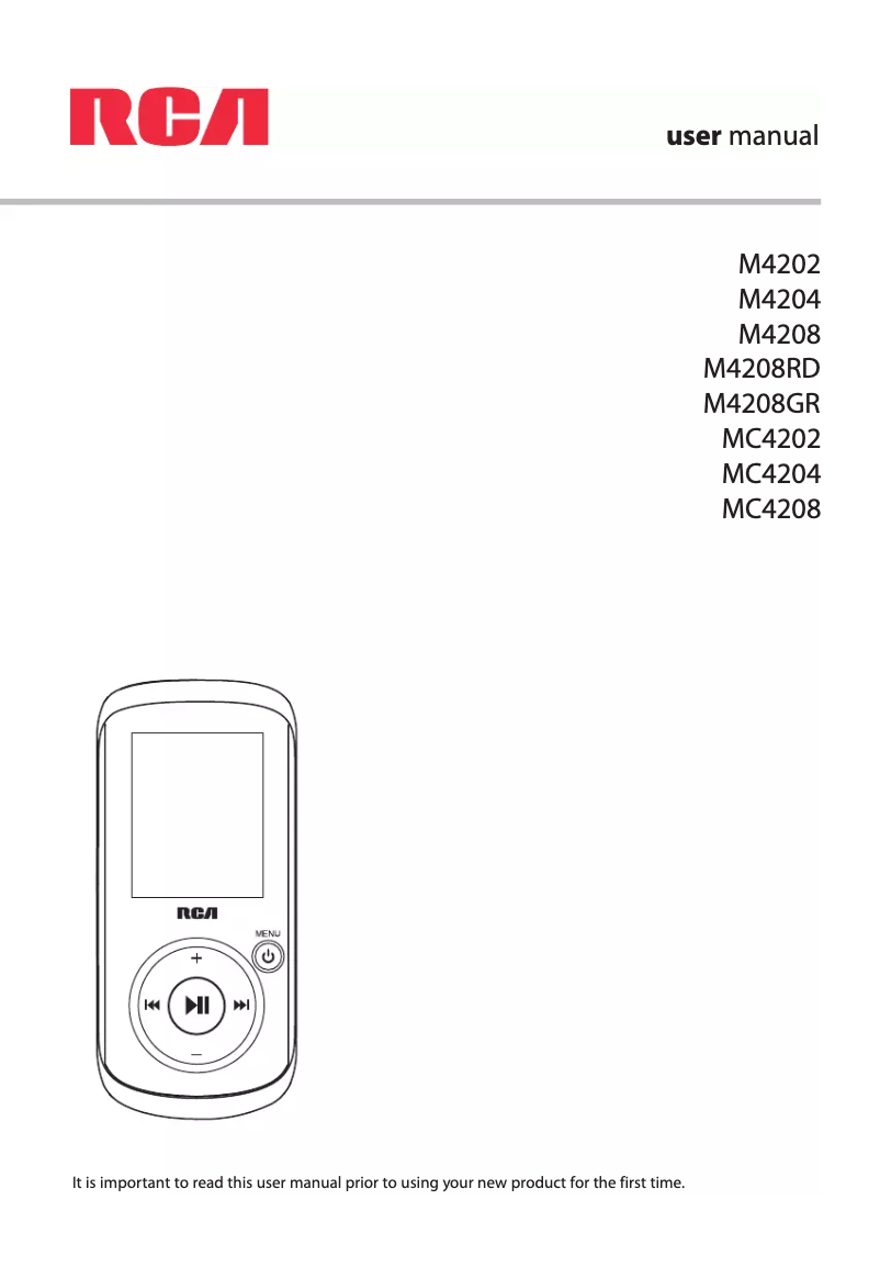 Page 1 of the manual User Manual audiovox M4202