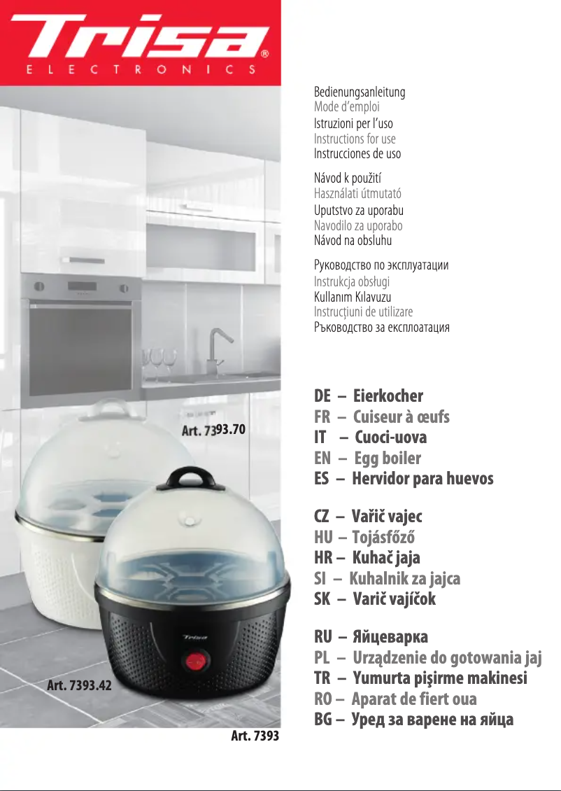 Page 1 of the manual User Manual Trisa 7393