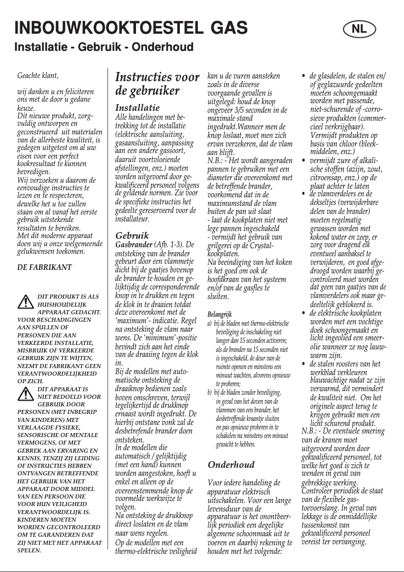 Page 1 of the manual User Manual M-System MGK-6