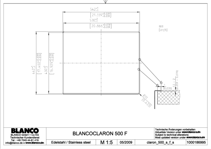 Image de la première page du manuel de l'appareil CLARON 500-IF/N