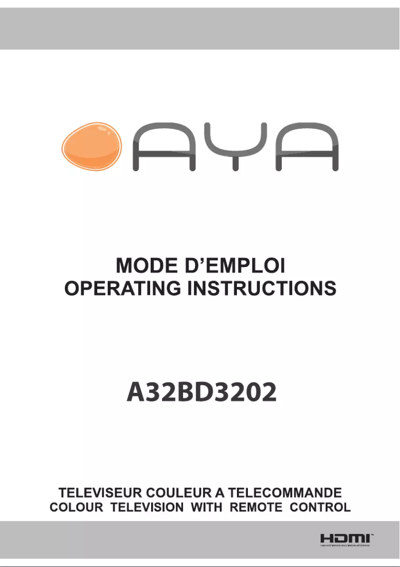 Page 1 of the manual User Manual AYA A32BD3202