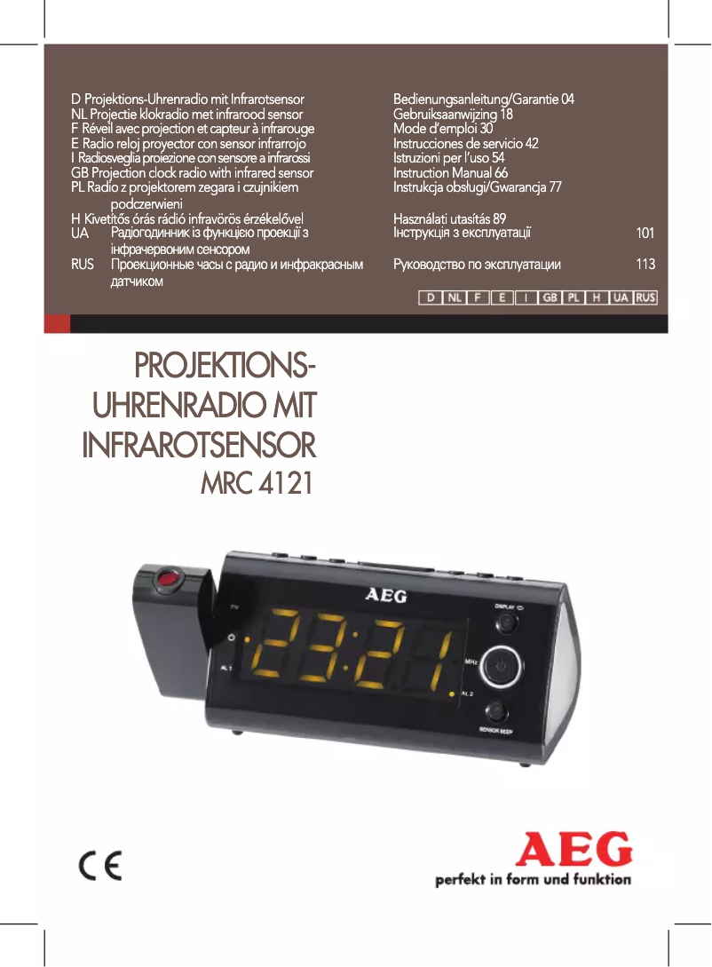 First page image of the manual for MRC 4121