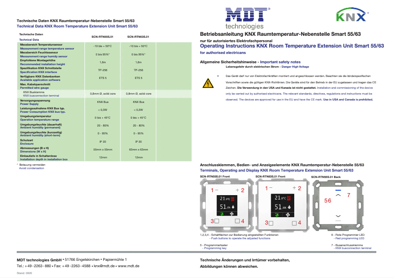 Page 1 of the manual User Manual MDT SCN-RTR63S.01