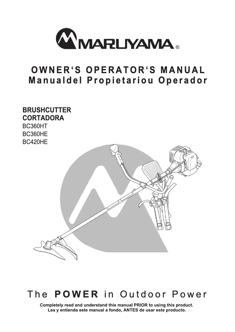 First page image of the manual for BC360HE