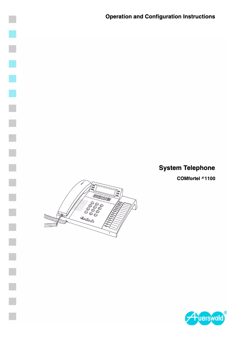 First page image of the manual for COMfortel 1100