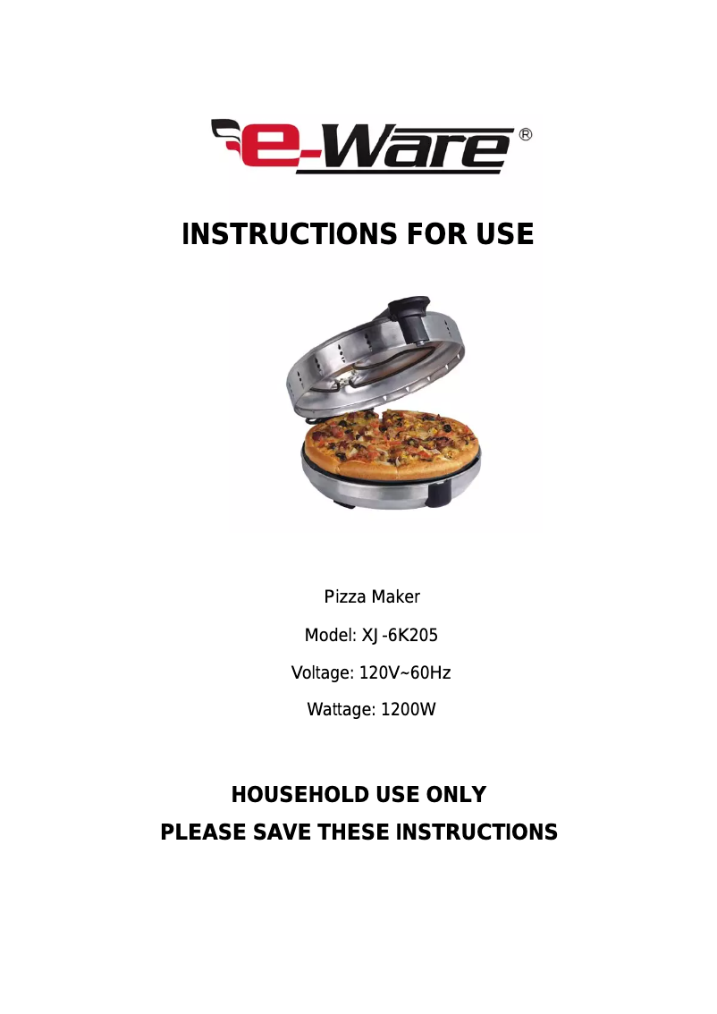 Page 1 of the manual User Manual E-Ware XJ-6K205
