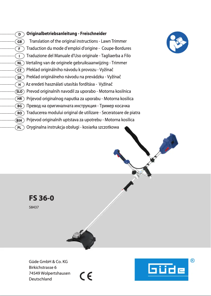First page image of the manual for LB 36-0