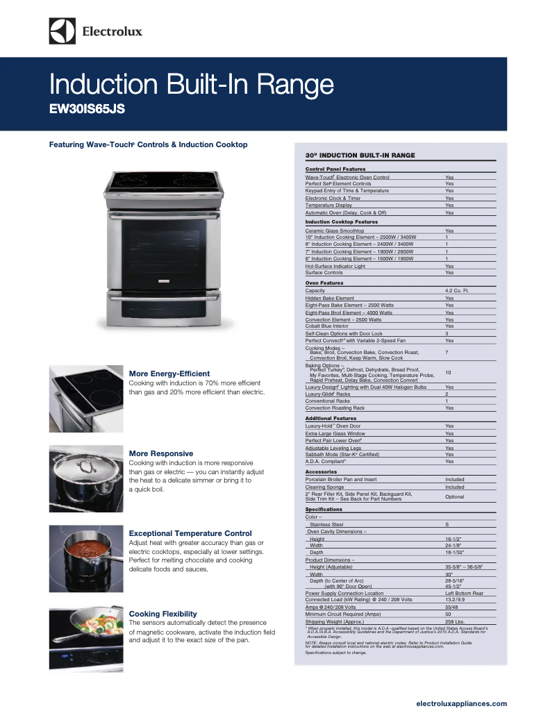 First page image of the manual for EW30IS65JS