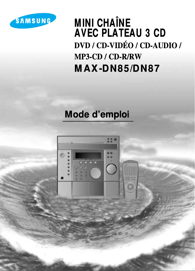 Page 1 of the manual User Manual Samsung MAX-DN87
