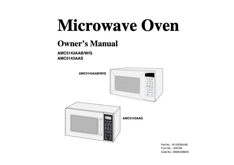 Page 1 of the manual User Manual Whirlpool AMC5143AAS