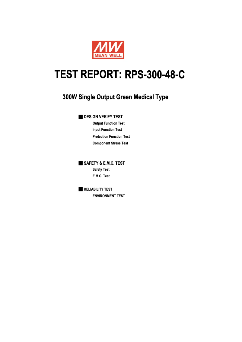 First page image of the manual for RPS-300-48