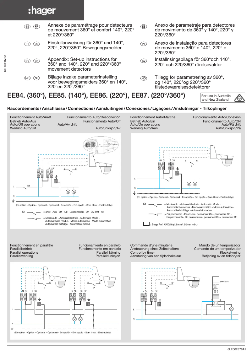 First page image of the manual for EE860