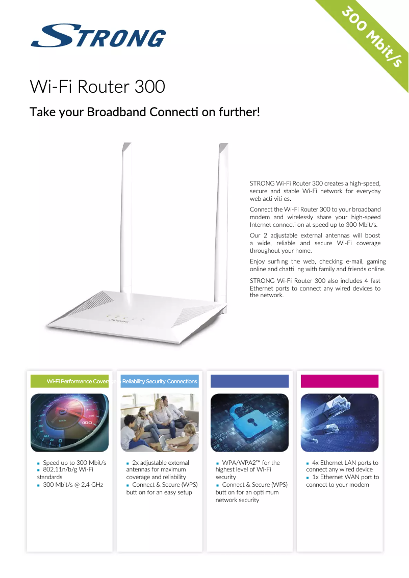 First page image of the manual for Wi-Fi Router 300