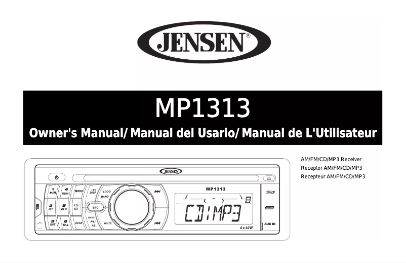 First page image of the manual for MP1313