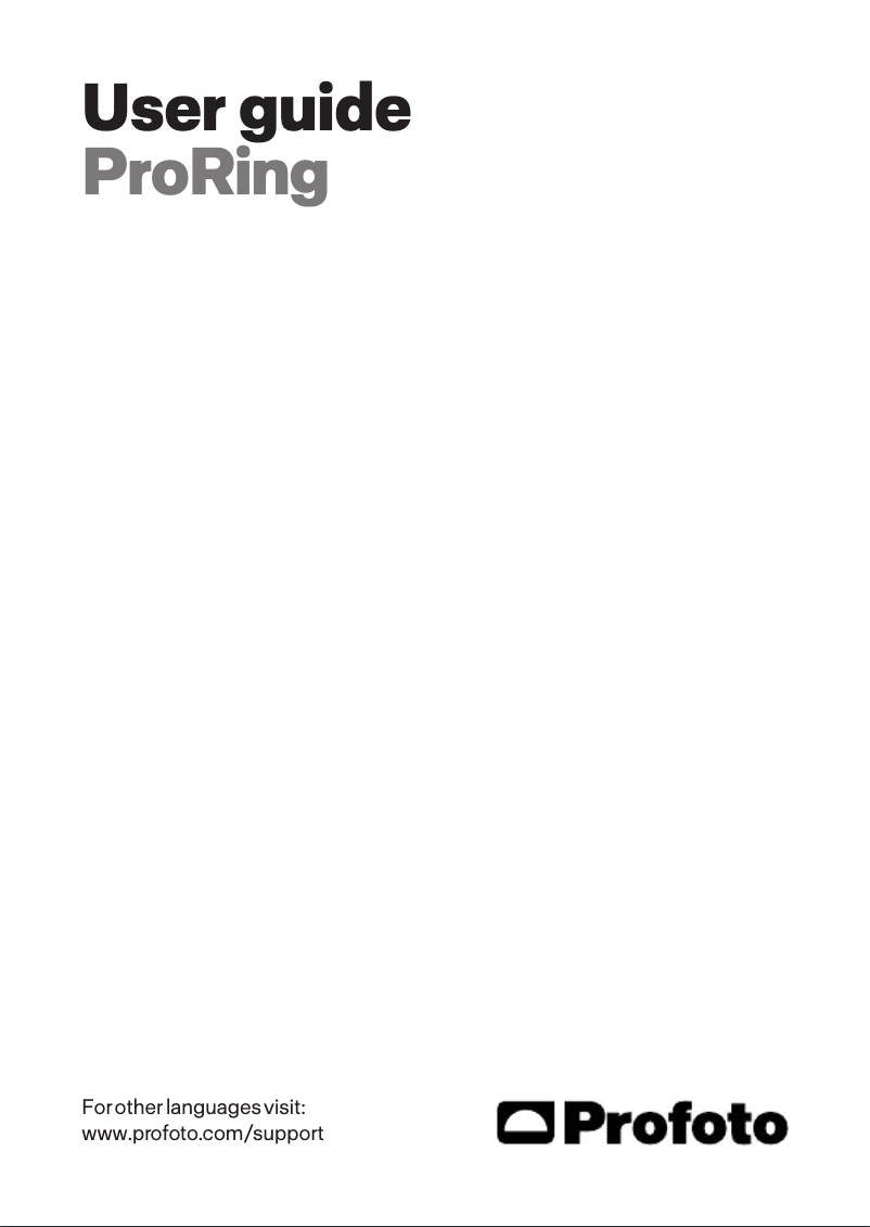 First page image of the manual for ProRing