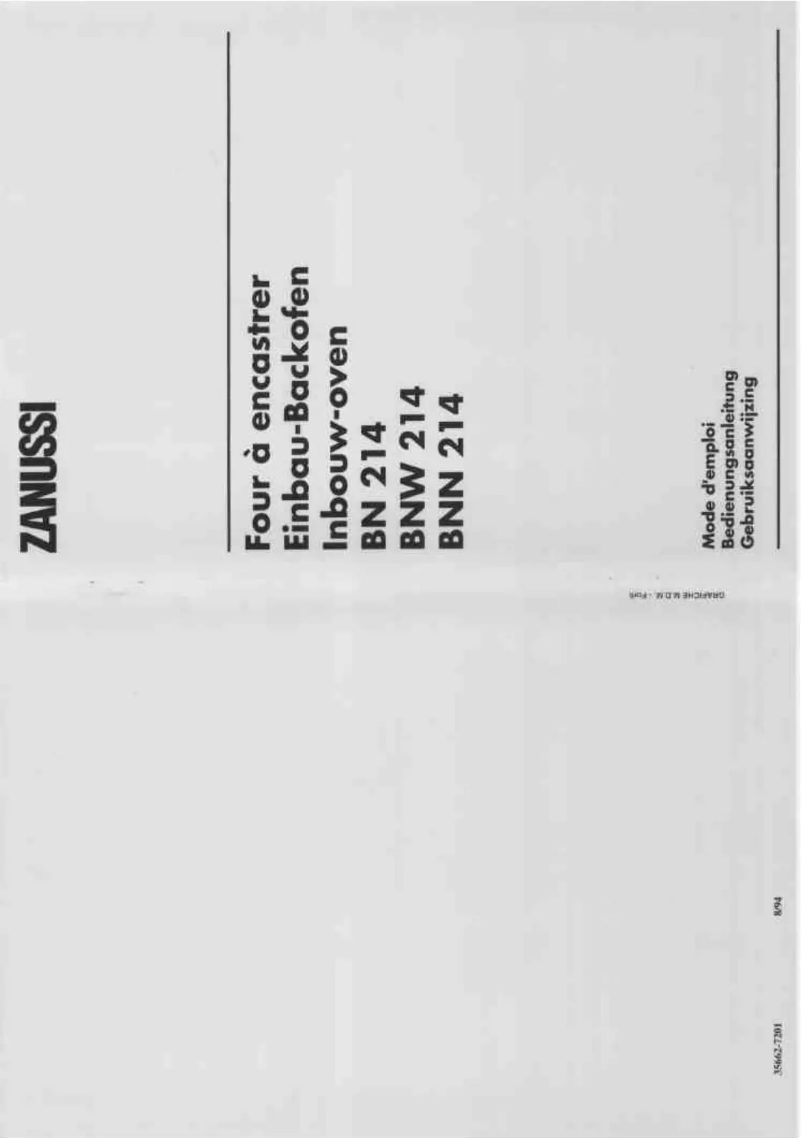 First page image of the manual for BNN214