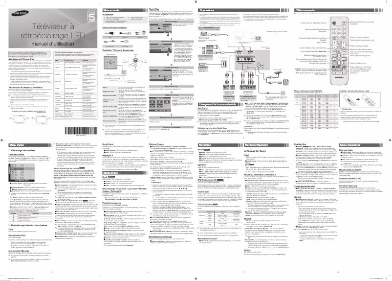 First page image of the manual for UA40EH5020R