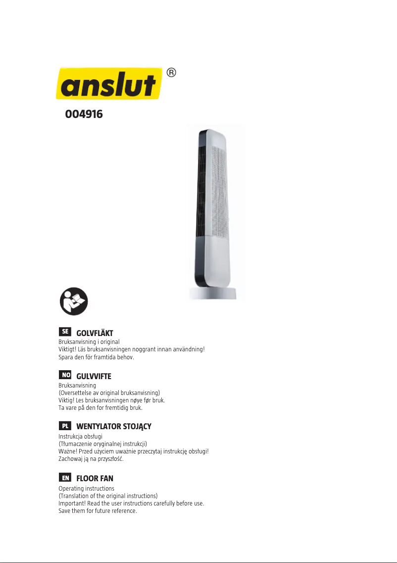 First page image of the manual for 004-916