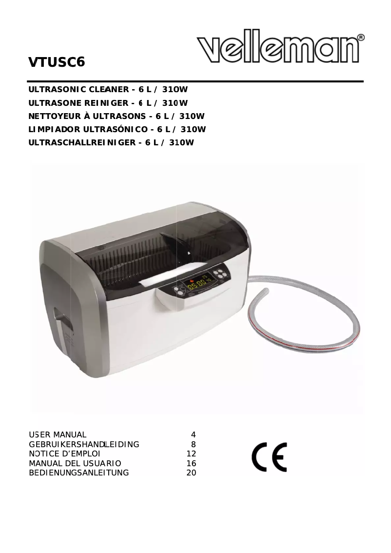 First page image of the manual for VTUSC6