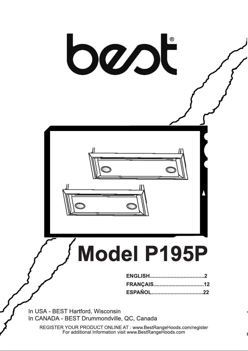Page 1 of the manual Installation Guide Best P195P2M70SB