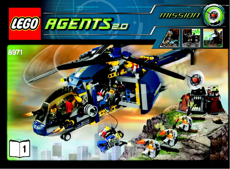 Page 1 of the manual Visual Instructions Lego Agents 8971