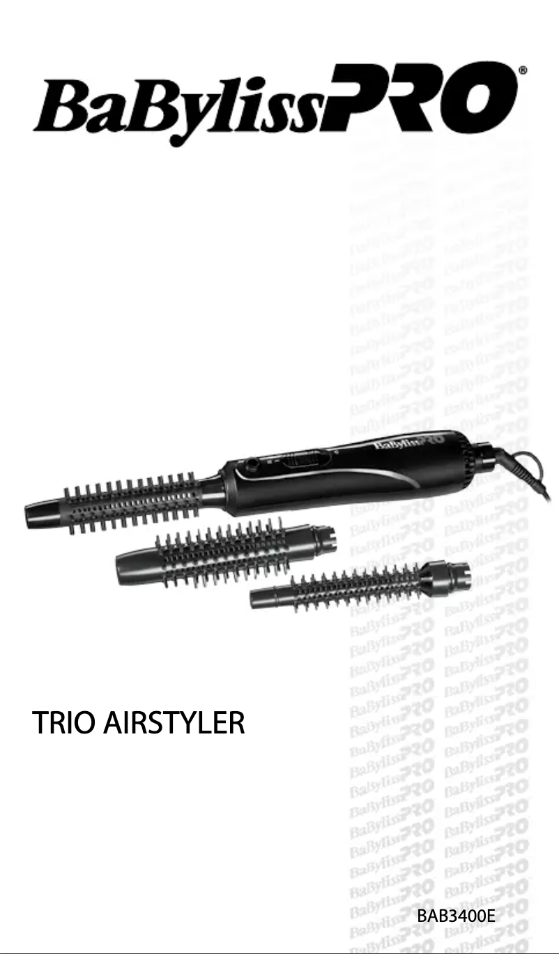 Page 1 of the manual User Manual BaByliss BAB3400E
