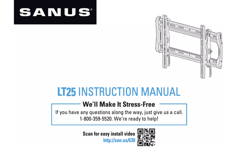Page 1 of the manual Instruction Manual Sanus LT25