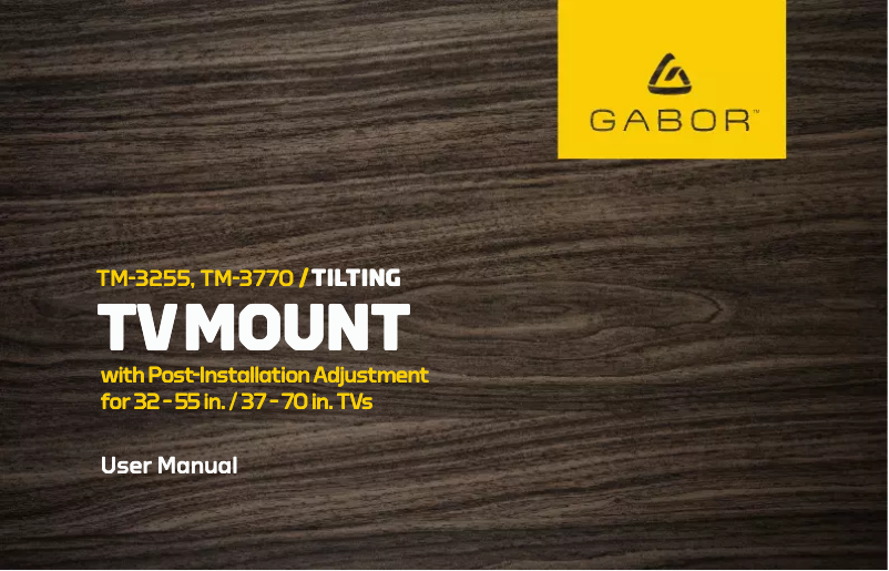 Page 1 of the manual User Manual Gabor TM-3770