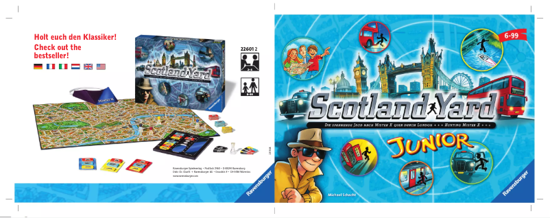 Page 1 de la notice Manuel utilisateur Ravensburger Scotland Yard Junior