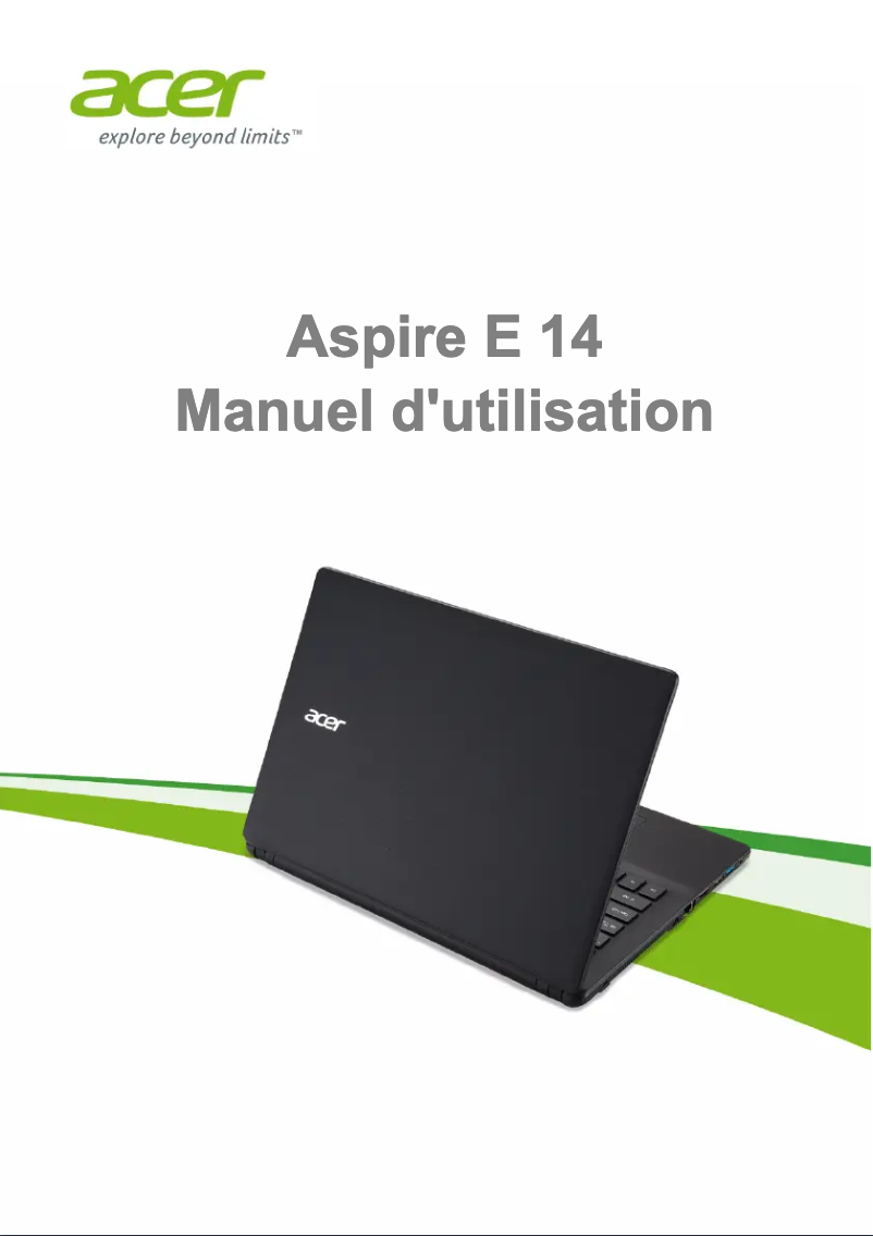 First page image of the manual for Aspire E14 ES1-411