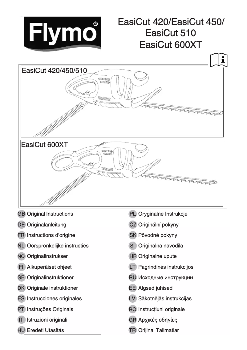 Page 1 de la notice Manuel utilisateur Flymo EasiCut 450