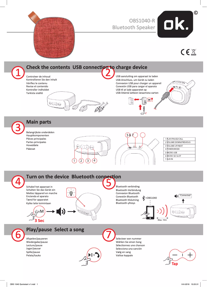 Image de la première page du manuel de l'appareil OBS1040-R