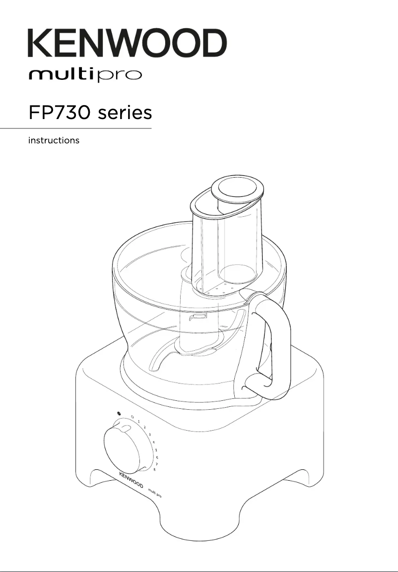 Page 1 of the manual User Manual Kenwood Multipro Classic FP730