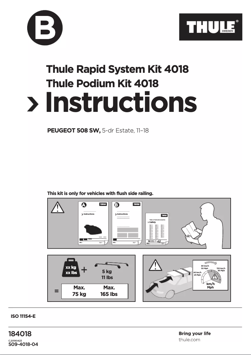 First page image of the manual for Rapid System Kit 4018