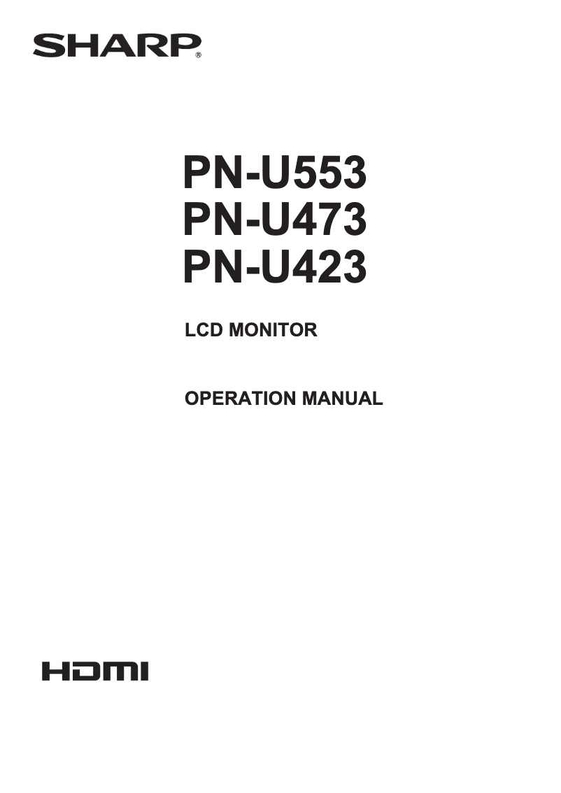 First page image of the manual for PNU-553