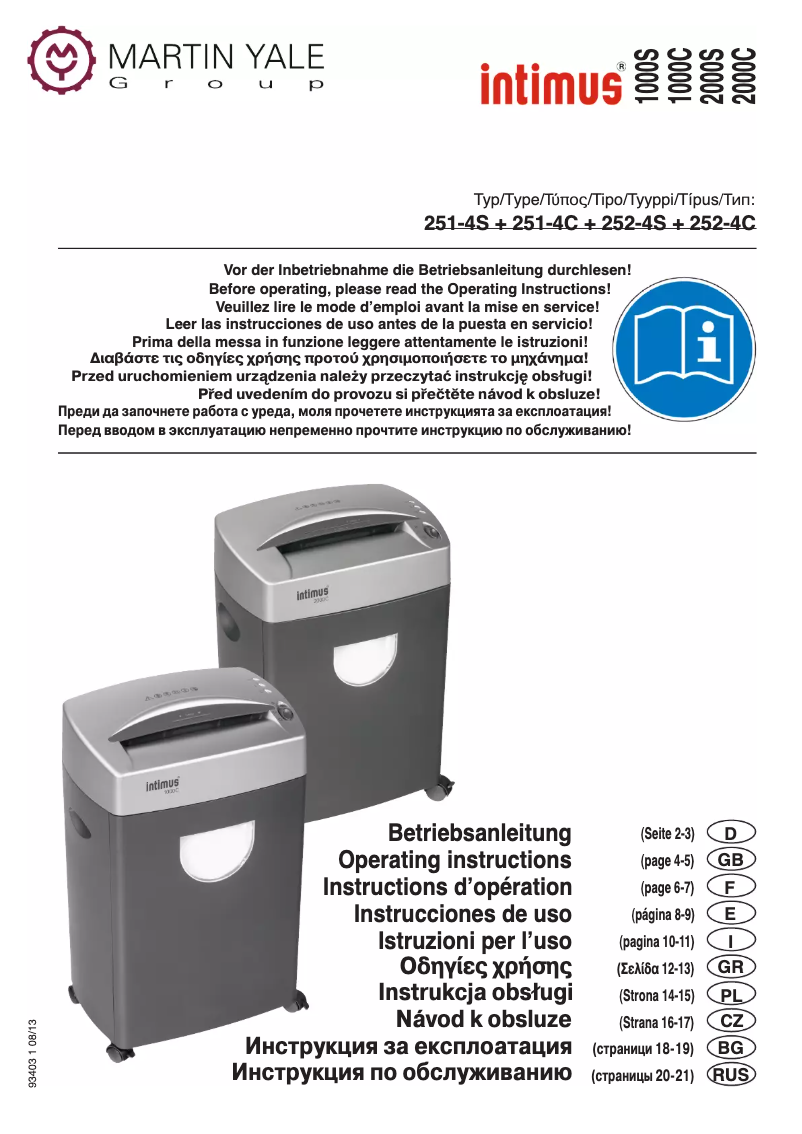 First page image of the manual for 2000 C