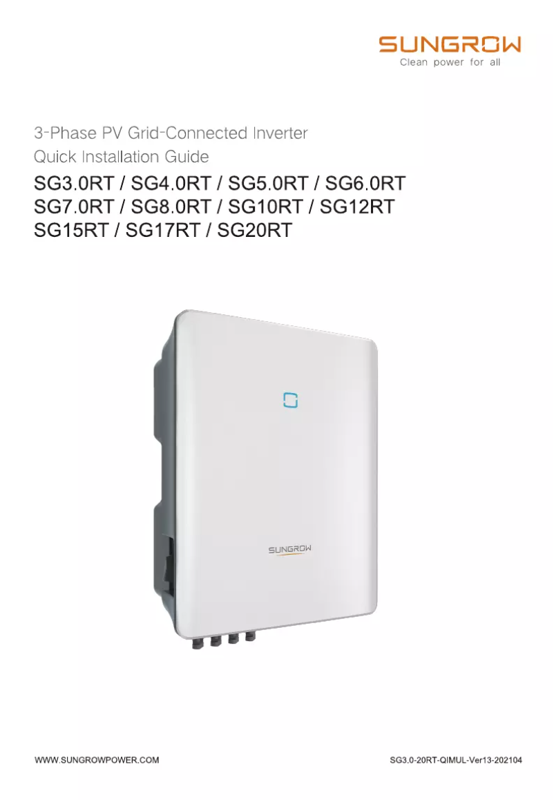 Image de la première page du manuel de l'appareil SG12RT