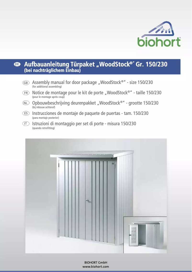 Image de la première page du manuel de l'appareil Woodstock